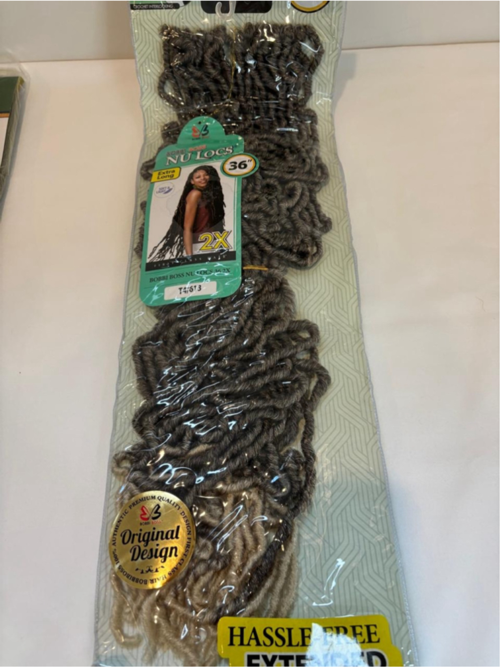 Bobbi Boss 2X Nu Locs 36" Crochet Braid Hair Faux Locs Pre-Looped T4/613 #C161
